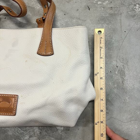 Dooney & Bourke White Patterson Emily Purse Handbag Tote Pebble Leather - Picture 2 of 6